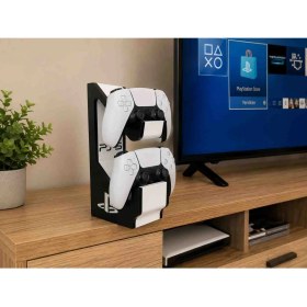 Resim Ps5 Çift Kol Tutucu Standı - Playstation 5 Dualsense Gamepad Duvar ve Masa Düzenleyici Aparat 