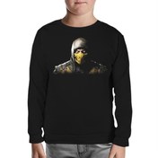 Resim Mortal Combat - Scorpion Siyah Çocuk Sweatshirt 