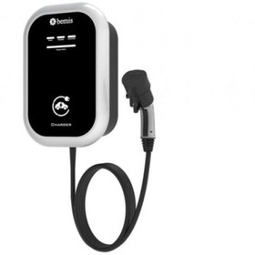 Resim Bemis 22kW Trifaze Araç Şarj Cihazı 5 mt Kablolu Ekransız Kablo Ucu Prizli Model 1 Charger Plus BEV- 