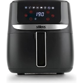 Resim Stilevs Siyah&gümüş Airtron AF-700 Sıcak Hava Fritözü, Sağlıklı ve Pratik Kullanım 