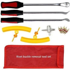 Resim Motorsiklet Lastik Tamiri Çekiç Seti - 3'lü Çekiciler, Jant Koruyucular, Valf Aleti Ve Depolama Çantası 