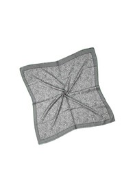 Resim Mim Eşarp Ebruli Kışlık Desenli Eşarp 95x95 Cm Açık Gri 