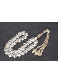 Resim Hakiki Faset Kesim Doğal Kristal Kuvars Tesbih 001 