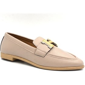 Resim Beyaz London Toka Detaylı Günlük Kadın Babet Nut Nut 