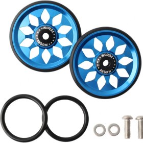 Resim Katlanır Bisiklet Kolay Tekerlek Cnc Ultra Hafif Alüminyum Alaşımlı Rulman Arka Kargo Raf Tekerleği Easywheel Cıvatalarla Mavi (Yurt Dışından) 