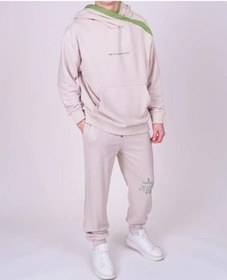 Resim Marions Çocuk 2 İplik Kumaş Pamuklu Sırtı Yazı Detaylı Kapüşonlu Tasarım Sweatshirt-13541 Bej 