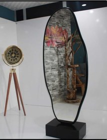 Resim Asimetrik Ayna, Ultralüx Boy Aynası, 188x66 Cm Siyah 180 X 65 Siyah 