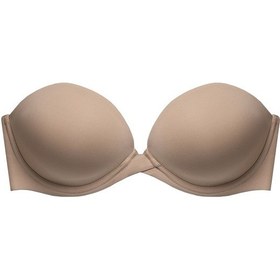 Resim Magic Form 2087 Düz Kumaşlı Çok Dolgulu Askısız Sütyen - Ten Ten 