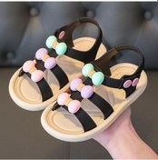 Resim Siyah Kızların Sandalet Yeni Stil Küçük Kızlar Moda Payetler Prenses Ayakkabı Yaz Yumuşak Taban Plaj Ayakkabısı Çocuk Sandalet Kız Siyah 