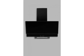 Resim White Daisy Mod F17 Siyah Davlumbaz Duvar Tipi Eğimli Tasarım 60 cm LED Aydınlatma 