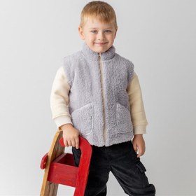 Resim Mama Yoyo Kışlık Peluş Yelek Gri - Gri / 3-4 Yaş 