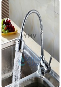 Resim YMV Krom Her Yöne 360° Hareketli Esnek Borulu Mutfak Lavabo Musluk Çeşme Batarya Borusu Başlığı 