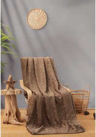 Resim Cotton Box Emboss Çift Kişilik Battaniye 220 240 Capicino Cappucino 