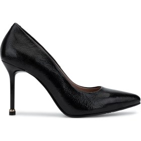 Resim Tamer Tanca Kadın Hakiki Deri Siyah Rugan Topuklu Ayakkabı 1129 212 Bn Ayk Sk25-26 Sıyah Bnck Rgn Siyah 