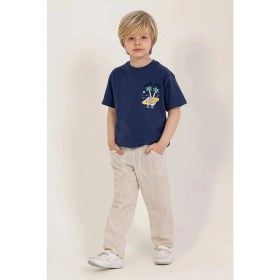 Resim Dmb Boys & Girls Erkek Çocuk Keten Pantolon Bej 4-9 Yaş 