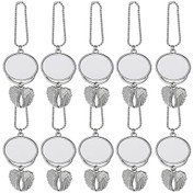 Resim Skycity Gümüş Metal Melek Kanatlı Sublimasyon Kaplama Boş Araba Aksesuarı Ası 10'lu Set 