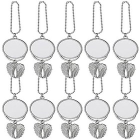 Resim Skycity Gümüş Metal Melek Kanatlı Sublimasyon Kaplama Boş Araba Aksesuarı Ası 10'lu Set 