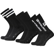 Resim Geeroyoo 3 Çift Futbol Çorabı - Anti Kayma Tabanlı, Neme Dayanıklı, Erkek/kadın 39-44 Numara, Spor Aktivitelere Uygun Siyah 