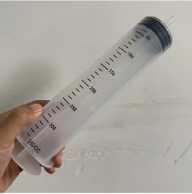 Resim Fochsia 300ml Kapaklı Yüksek Kapasiteli Plastik Şırınga Evcil Hayvan Besleme Sıvı Ölçme Aracı 