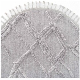 Resim Cool Halı Palazzo 03 Gri Bukle Salon Halısı Hav Toz Vermez Mutfak Koridor Çocuk Odası Halısı Yuvarlak Halı 