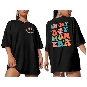 Resim Bisiklet Yaka Kısa Kol Baskılı T-shirt - Siyah Siyah 