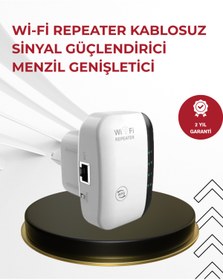 Resim AyrStore Wireless-N 300 Mbps WiFi Booster – Modem Router AP Sinyal Amplifikatör 