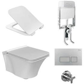 Resim İbiza Rimless Asma Klozet + Gömme Rezervuar Takım 