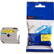 Resim Brother M-K631BZ Siyah Sarı Lamine Etiket 12mm 