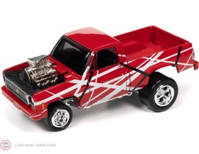 Resim 1:64 Johnny Lightning 1973 Chevrolet Cheyenne 10 Pickup Truc - Zinger 