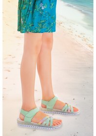 Resim Kiko Kids Kız Çocuk Sandalet Arz 2346 Mint Yeşili 