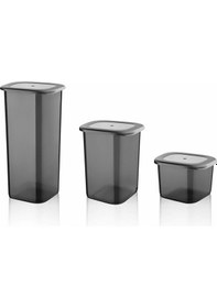 Resim Ny Home Etiketli 15'li Antrasit Ekonomik Kırılmaz Saklama Kabı Seti Antrasit 