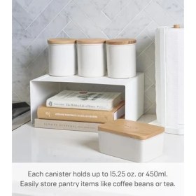 Resim Anasayfa Tosca Seramik Kutu - Kuru Gıda Mutfak Saklama Kabı Düzenleyici 