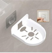 Resim Plastik Duvara Montaj Raf Şeffaf Depolama Standı Telefon İçin Küçük Plante Banyo Oturma Odası Montaj Rafı Beyaz 