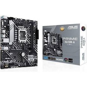 Resim ASUS PRIME H610M-A-CSM INTEL H610 LGA1700 DDR4 3200 DP HDMI VGA CIFT M2 USB3.2 AURA RGB mATX UCRETSIZ UZAKTAN YAZLIMI ASUS 5X PROTECTION III 