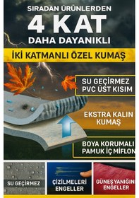 Resim Kuba Xf 110 Topcaseli Neon Fitilli-tncu Su Geçirmez Motorsiklet Brandası 