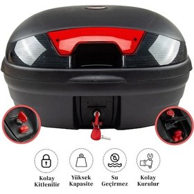 Resim Arwic Motosiklet Çantası 46 Lt Siyah 