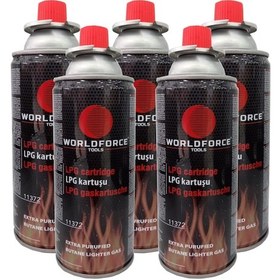 Resim Worldforce 5 Adet 400 ML Lpg Kartuş Pürmüz Başlıklarına Uyumlu Çok Renkli 