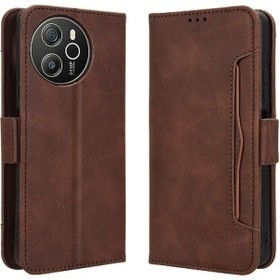Resim Blackview Shark 8 İçin Kılıf Ayarlanabilir Çıkarılabilir Kartlık Manyetik Kapama Deri Cüzdan Kapak 