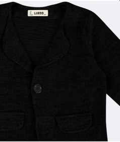 Resim Luess Unisex Çocuk Yumuşak Dokulu Cep Detaylı Ceket-siyah Siyah 