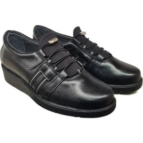 Resim Napa Shoes Kadın Hakiki Deri Sıkıştırılmış Köpük Taban Rahat Ultra Hafif Günlük Dolgu Topuk Ayakkabı NAPA-1000 