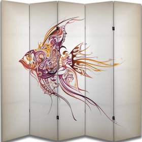 Resim Doğa Temalı Özel Tasarım Paravan Room Divider 180 x 200 cm 