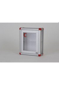 Resim Ecza Dolabı Kırmızı Köşe Ve Kenar Gri 