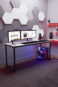 Resim KODIGU 160x60cm Oyuncu Masası - Gamer Desk - Gaming Masa - Bilgisayar Masası | 160cm x 60cm | Ayarlı Ayak 