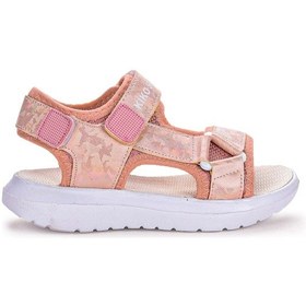 Resim Kiko Kids 333 Hologram Cırtlı Kız Çocuk Sandalet Ayakkabı Pudra 