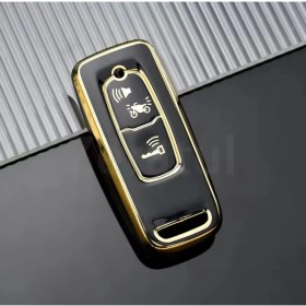Resim Honda Forza 2023-2024-2025 Anahtar Kılıfı Siyah-Gold 