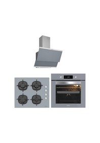 Resim Silverline BO65E4S01 - CS5343S01- 3420 Classy Gri Cam Ankastre Set 