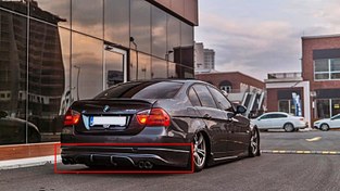 Resim Bmw E90 2005-2012 Arka Tampon Eki 