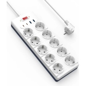 Resim Özbience 20W Çoklu Akıllı Priz, Gan Teknolojili, 14'ü Birlikte, 2m, Beyaz 