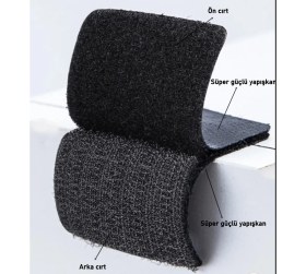 Resim Lovyco Süper Yapışkan Halı Kaydırmaz Bant Çarşaf,örtü Kaymasını Önleyici Cırtlı Yapışkan Bant 50 mm 4 Adet 