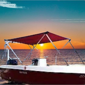 Resim Katlanabilir 2 Kollu Tekne Ve Bot Tentesi Bordo En : 150 Cm 
